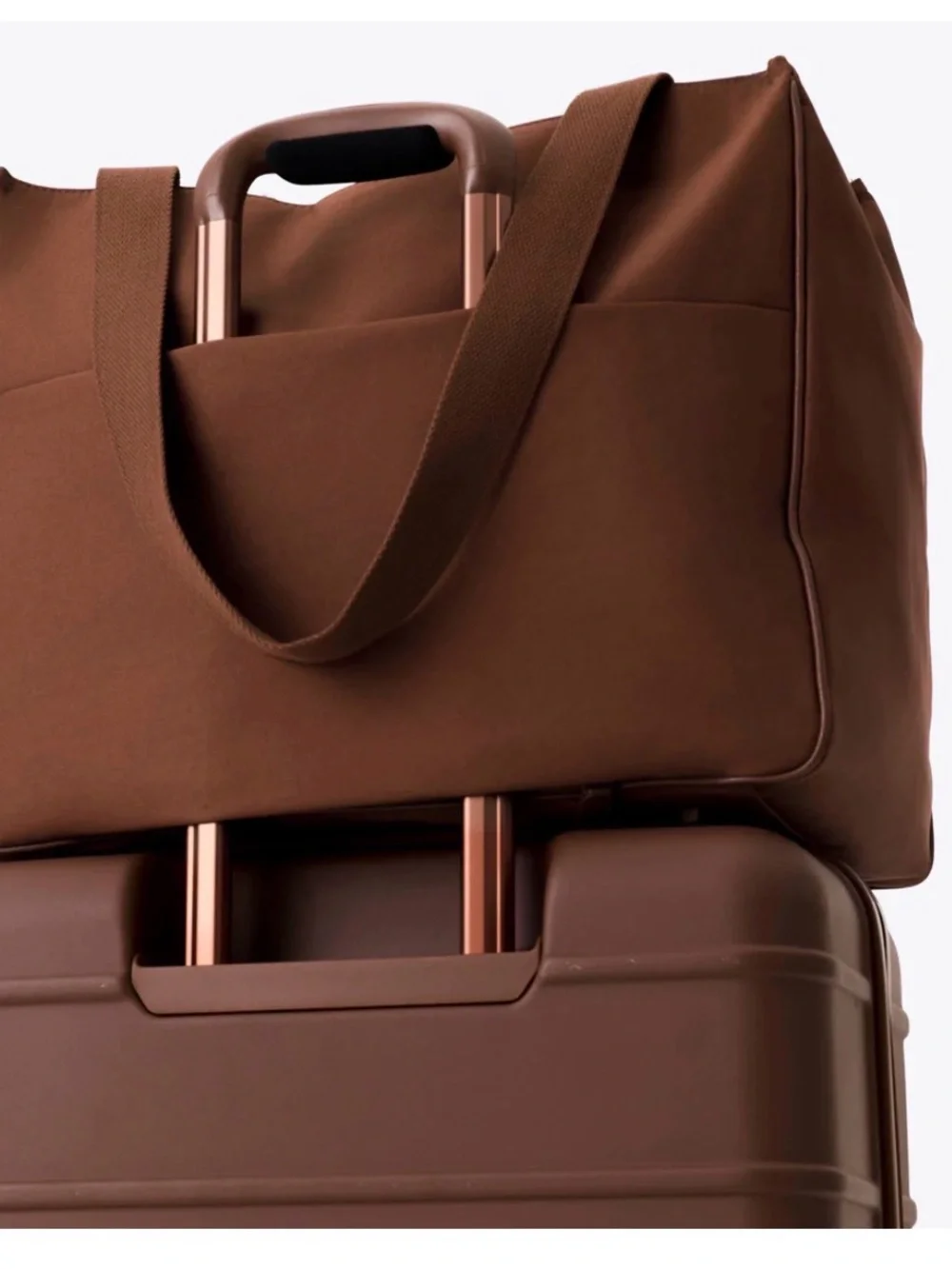 BEIS Brown Travel Tote with Adjustable Shoulder Strap - Picture 5 of 6